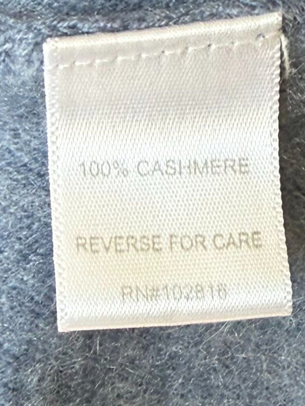 Garnet Hill Blue Cashmere Sweater Women's Large - Picture 4 of 5